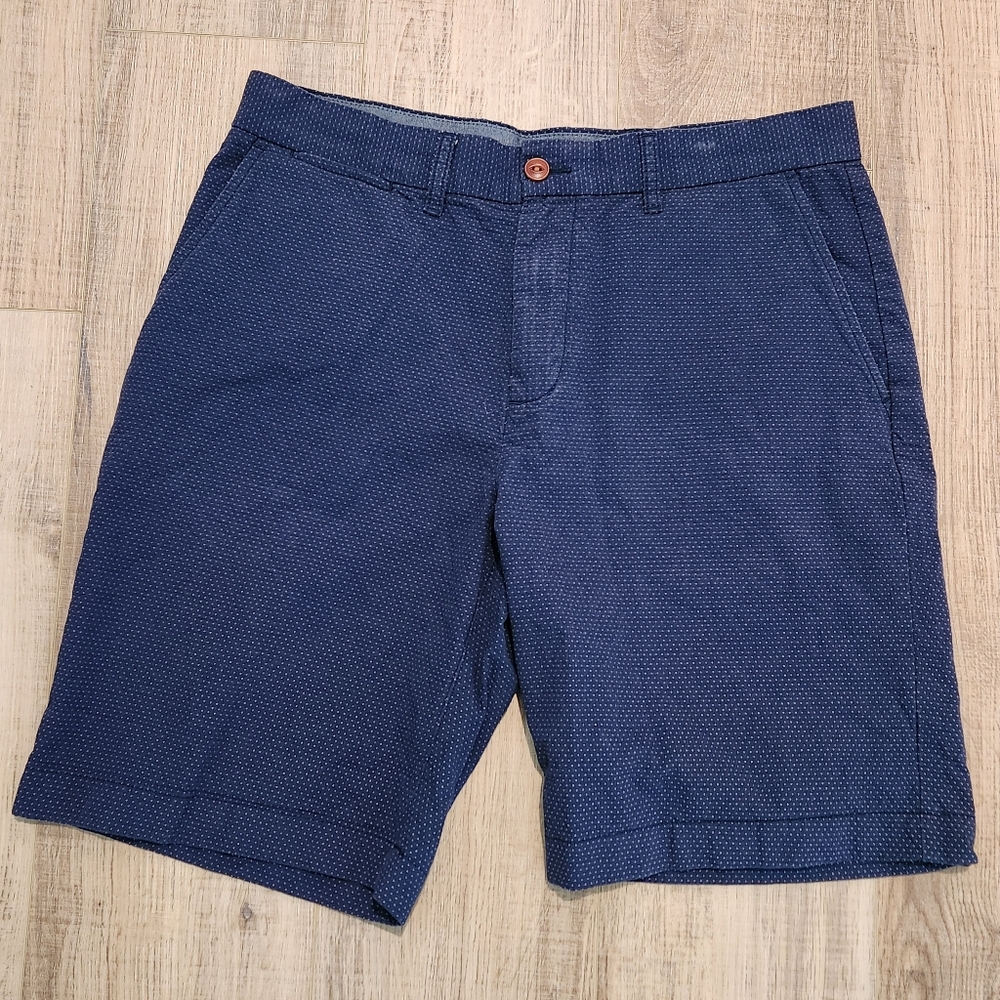 Tommy Hilfiger Men's Shorts 33, Navy Blue, Classic Fit, Chino, Preppy, Polka Dot